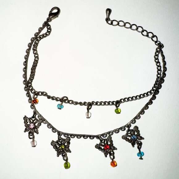 Anna Sui Rare charm bracelet vintage 90s signature butterfly bracelet authentic - Picture 2 of 2